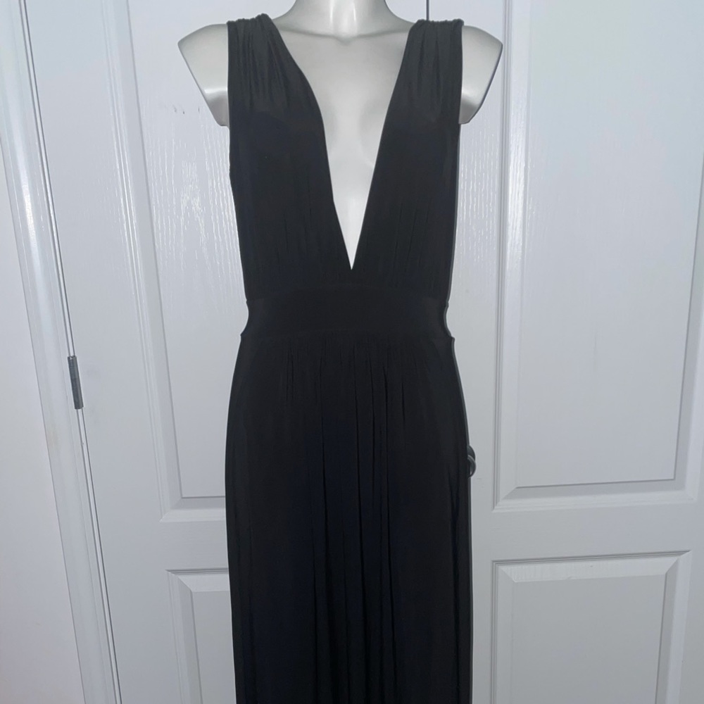 Long sexy black dress